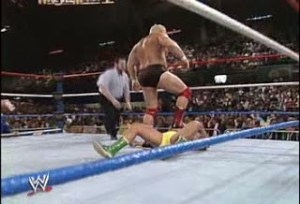 WWE_WWF_Wrestlemania-V_Dino-Bravo_vs_Ronnie-Gravin
