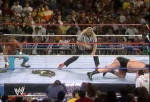 WWE_WWF_Wrestlemania-V_Jake-TheSnake-Roberts_vs_Andre-TheGiant_Damien-appearence