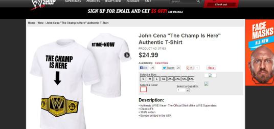 thechampsihere camiseta John Cena
