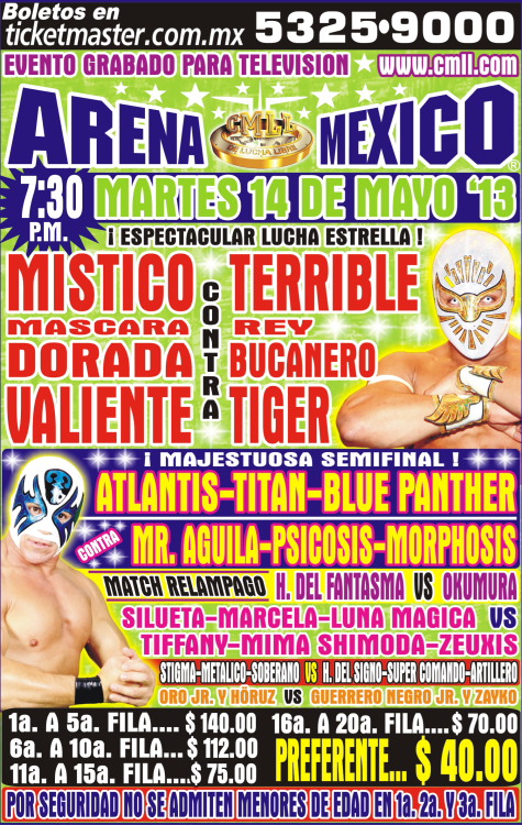 CMLL 14 DE MAYO  arena mexico