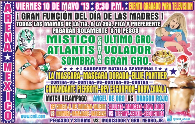 CMLL Cartelera 10-May-13