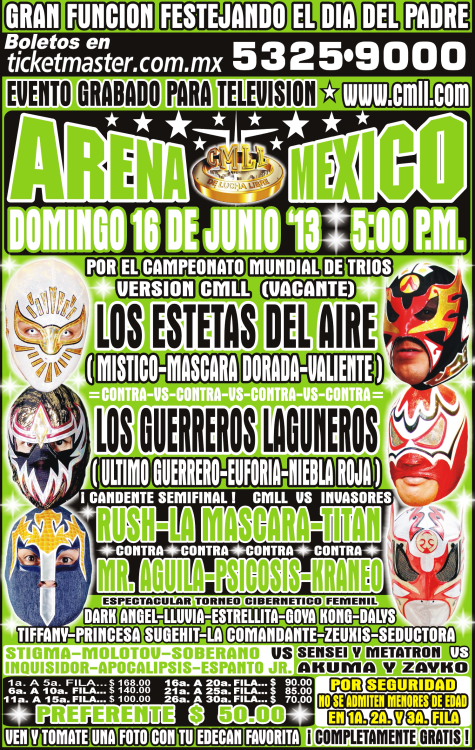 16 de junio cmll arena mexico