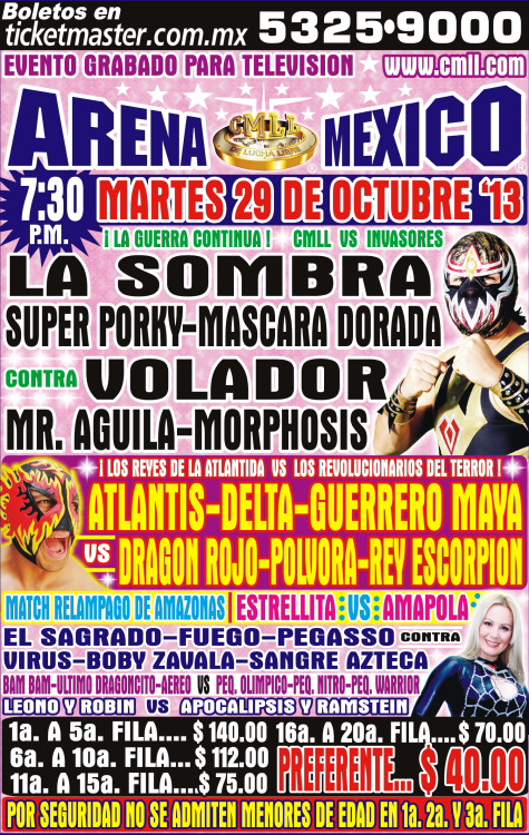 cmll 29 octubre arena mexico