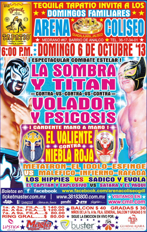 cmll guadalajara 6 de octubre