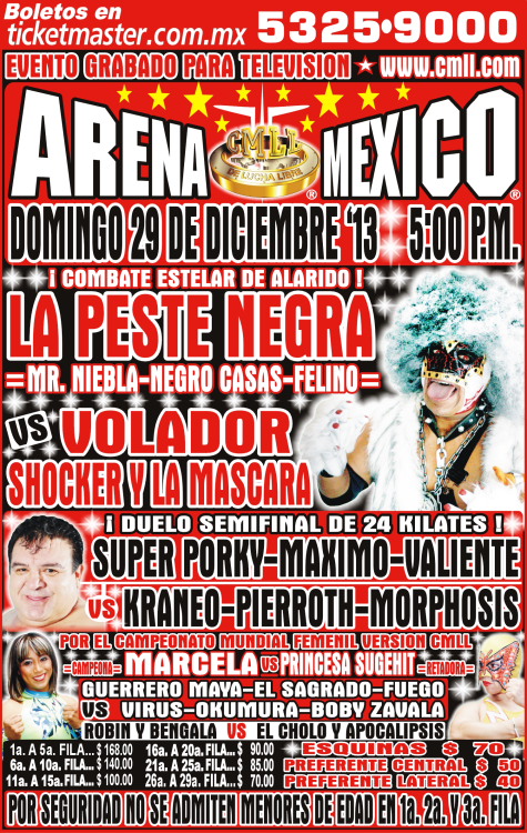 cmll arena mexico 27 diciembre