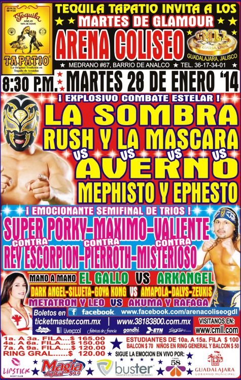 CMLL 28 enero guadalajara