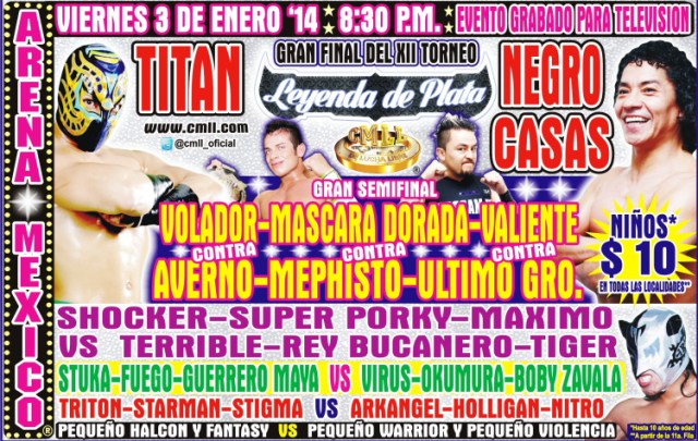 CMLL 3 enero arena mexico