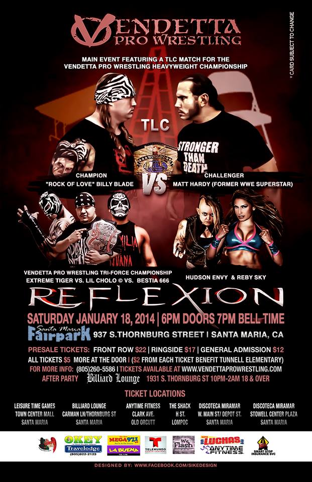 Indies: Resultados del show de Vendetta Pro «Reflexion» del 18 de&nbsp;enero