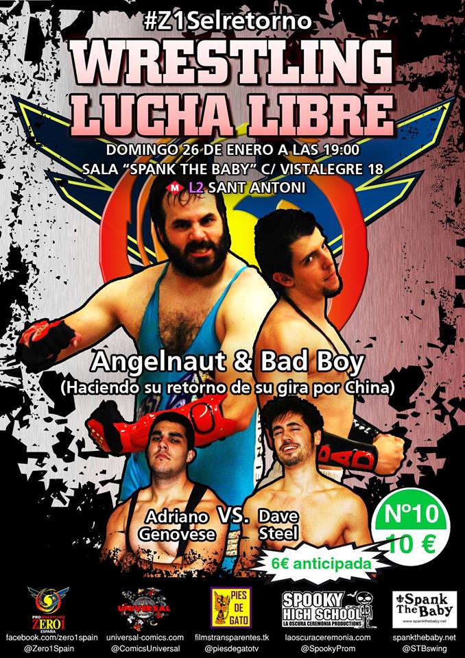 Lucha libre en España: Nuevo show de Zero 1 España, el próximo 26 de&nbsp;enero