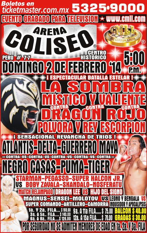 CMLL ARENA COLISEO 2 DE FEBRERO