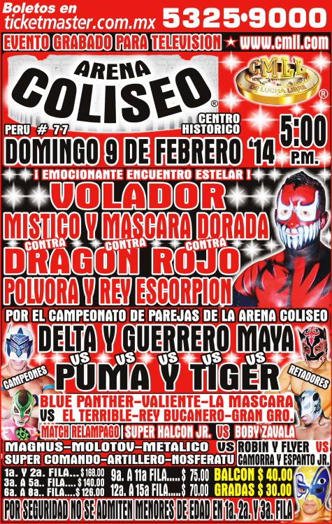 CMLL ARENA COLISEO 9 FEBRERO