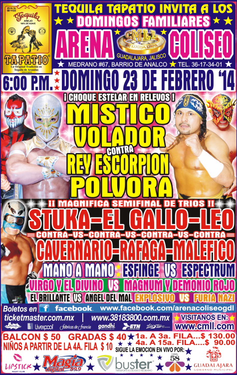 cmll guadalajara 23 febrero
