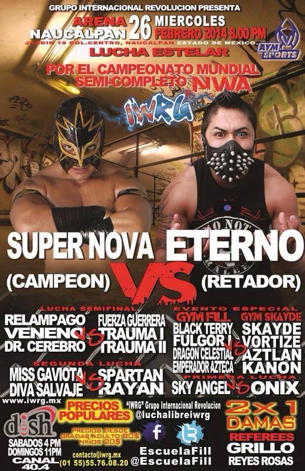 México: Resultados IWRG Arena Naucalpan&nbsp;(26/02/2014)