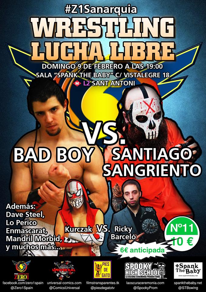 Lucha Libre en España: Nuevo show de Zero 1 España el 9 de&nbsp;febrero