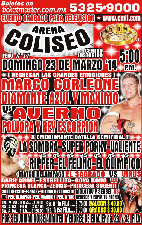 cmll 23 marzo arena coliseo