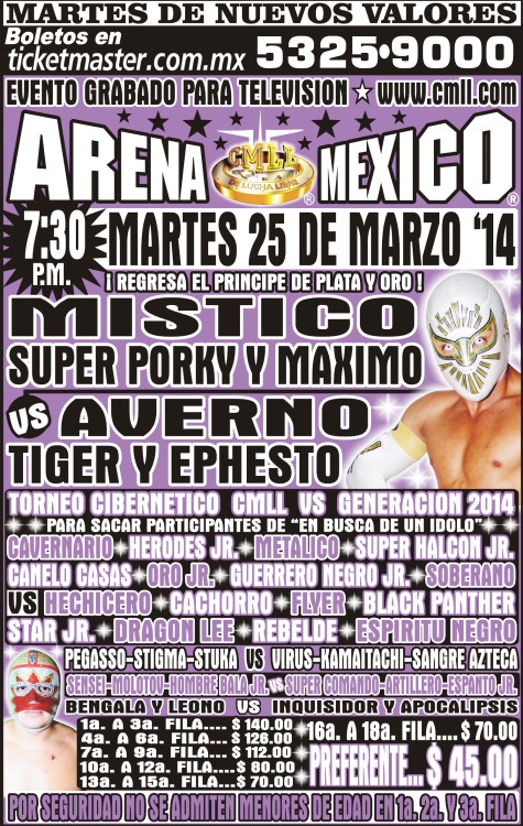 cmll 25 marzo arena mexico