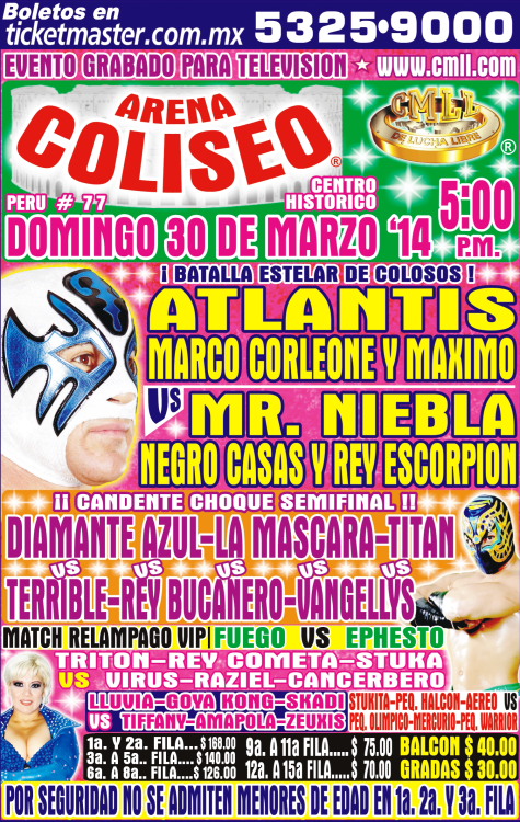cmll 30 marzo arena coliseo