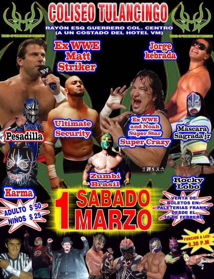 México: Resultados COLISEO TULANCINGO&nbsp;(01/03/2014)