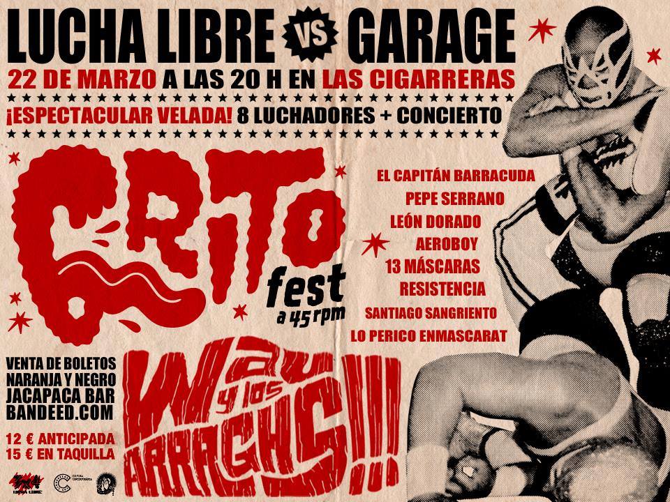 Lucha Libre en España: Resultados del show de Gritofest del sábado 22 de&nbsp;marzo