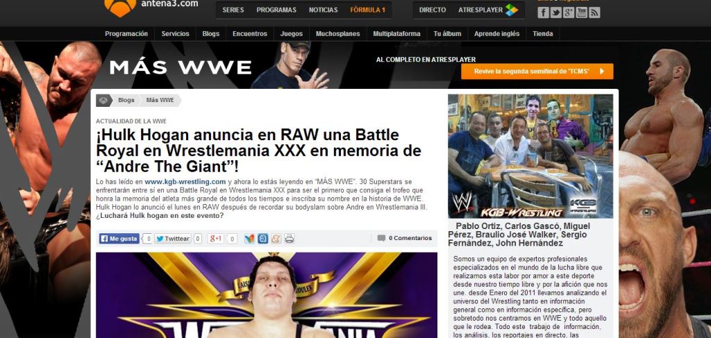 Nueva entrada del Blog "MÁS WWE"