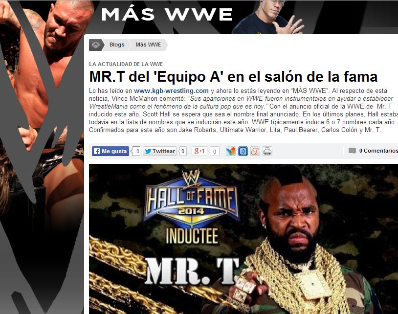 Nueva entrada en el blog "MÁS WWE"