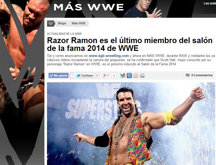 nueva entrada en el blog MÁS WWE