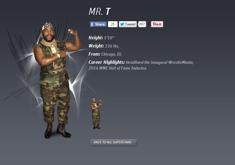 WWE HOF 2014, Mr. T incluido en el salón de la fama de este&nbsp;año