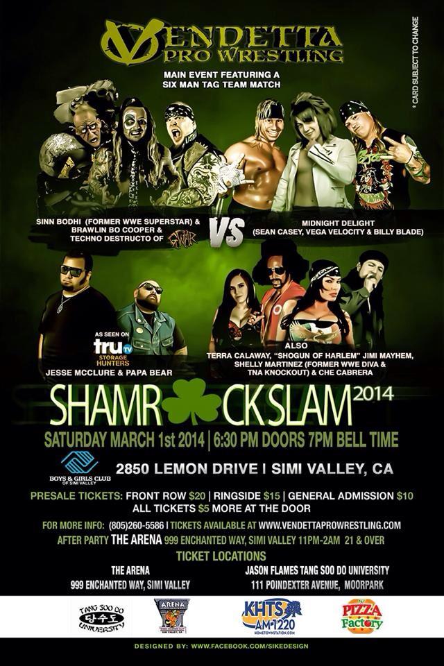 Indies: Resultados del show de Vendetta Pro «Shamrock Slam» del 1 de&nbsp;marzo