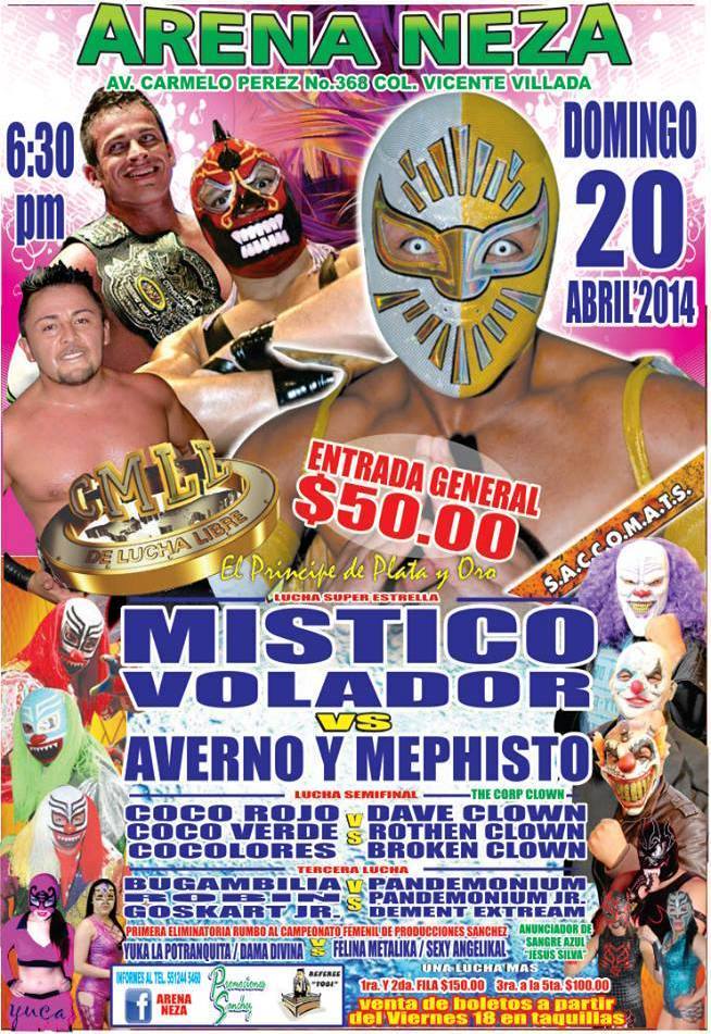 México: Resultados Arena Neza&nbsp;(20/04/2014)