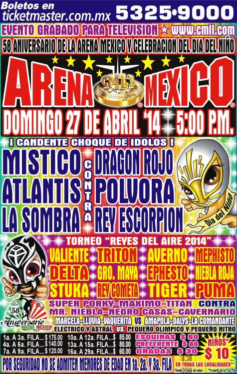 cmll 27 abril arena mexico