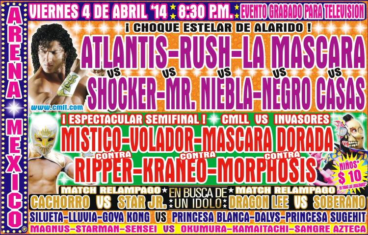 México: Videos cmll 4 de abril arena&nbsp;México.