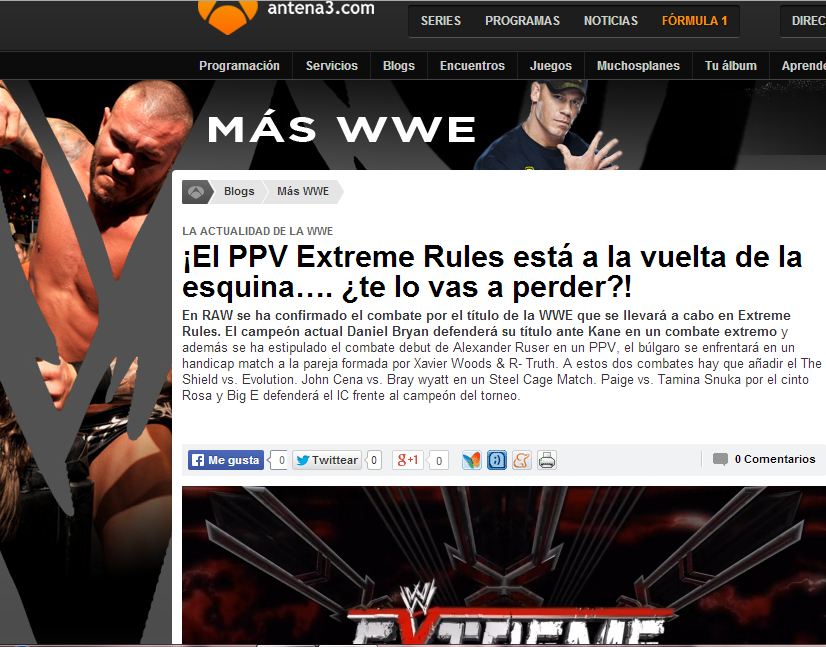 nueva entrada en MAS WWE