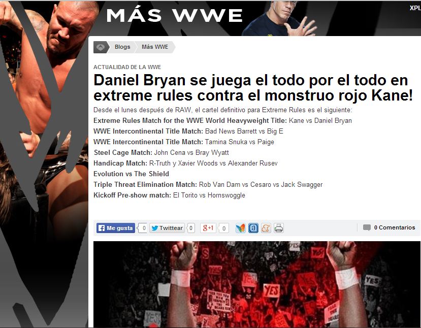 nueva entrada en MAS WWE