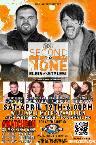 Indies: Resultados del show de Ring of Honor «Second to None» del 19 de&nbsp;abril.