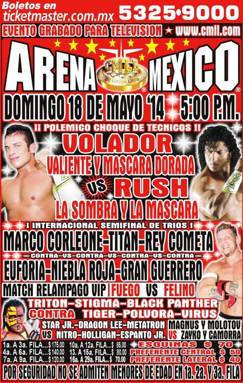 cmll 18 mayo arena mexico