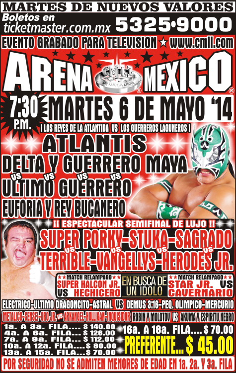 cmll arena mexico 6 mayo