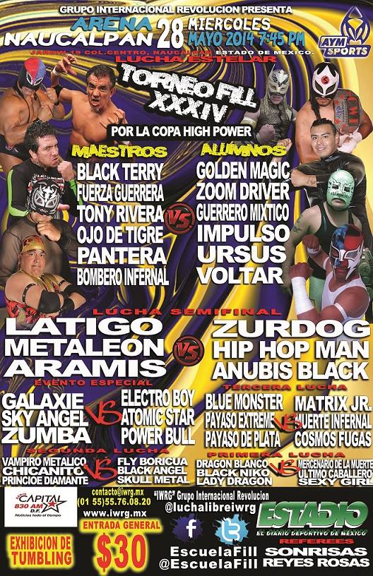México: Resultados IWRG Arena Naucalpan&nbsp;(28/05/2014)