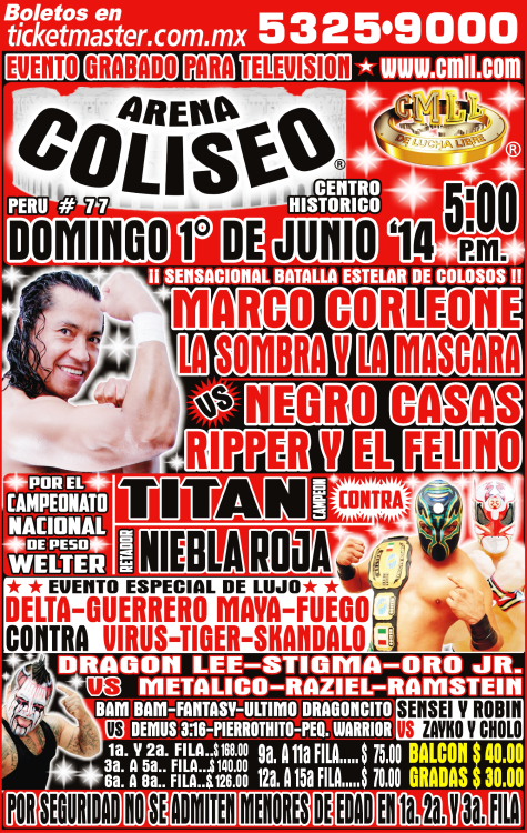 México Videos: CMLL en Terra del 1 de&nbsp;junio.