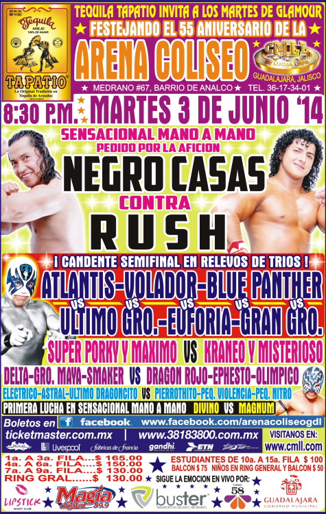CMLL 3 JUNIO GUADALAJARA