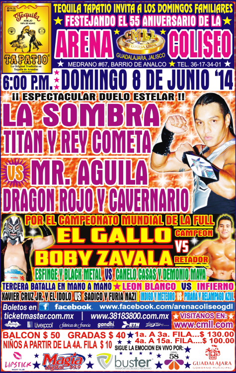 cmll 8 junio guadalajara