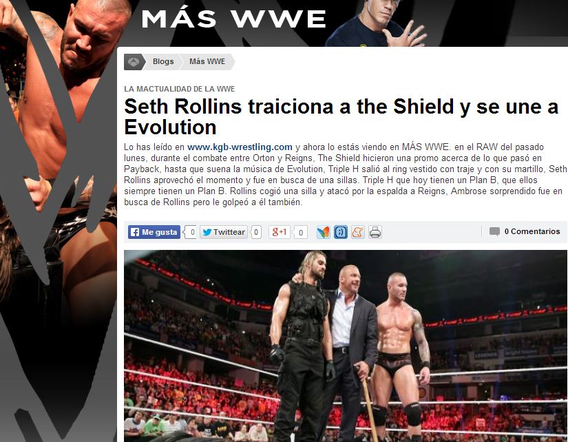 Nueva entrada del blog «MÁS WWE» en Antena&nbsp;3