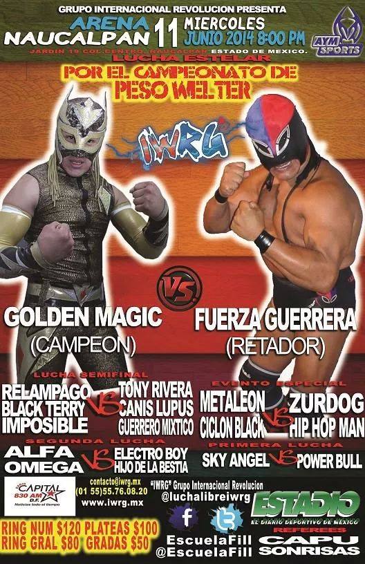 México: Resultados  IWRG Arena Naucalpan&nbsp;(11/06/2014)