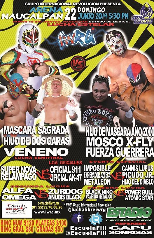 México: Resultados IWRG Arena Naucalpan&nbsp;(22/06/2014)