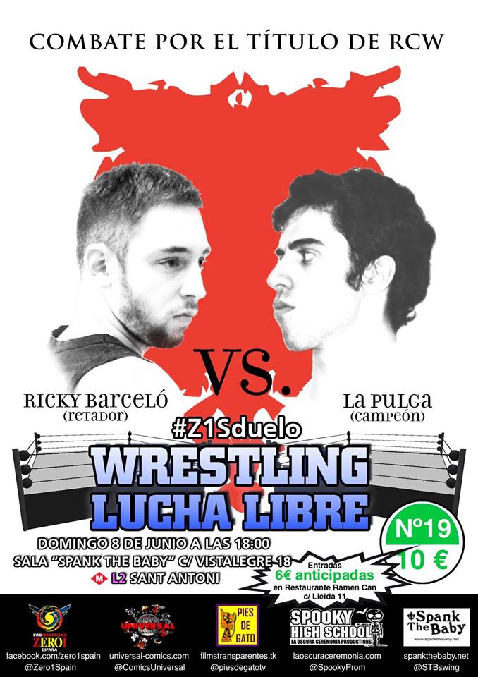 Lucha Libre en España: Nuevo Show de Zero 1 Spain, hoy 8 de junio, !el título de RCW estará en&nbsp;juego¡