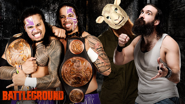 Los Usos retienen los campeonatos de parejas de WWE en Battleground 2014 ante Eric Rowan y Luke Harper. Remontada épica en un combate&nbsp;memorable.