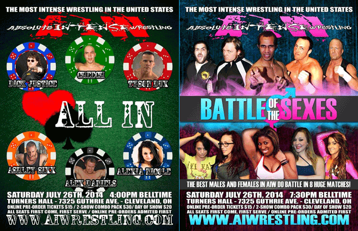 Indies: Resultados de los shows de AIW «All In» & «Battle of Sexes» del 26 de&nbsp;julio