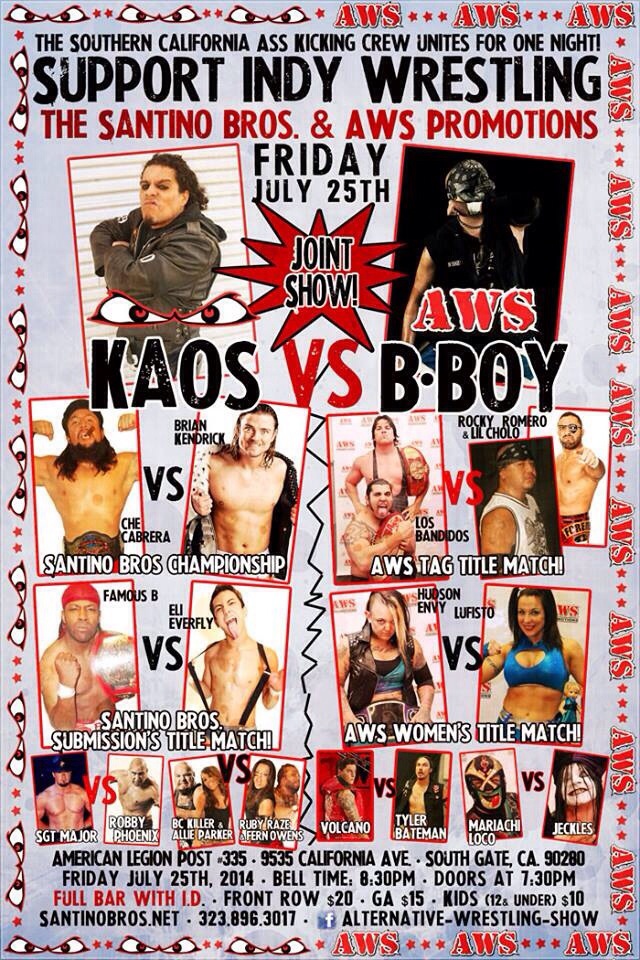 Indies: Resultados del show conjunto de Santino Bros & AWS de este sábado 25 de&nbsp;julio