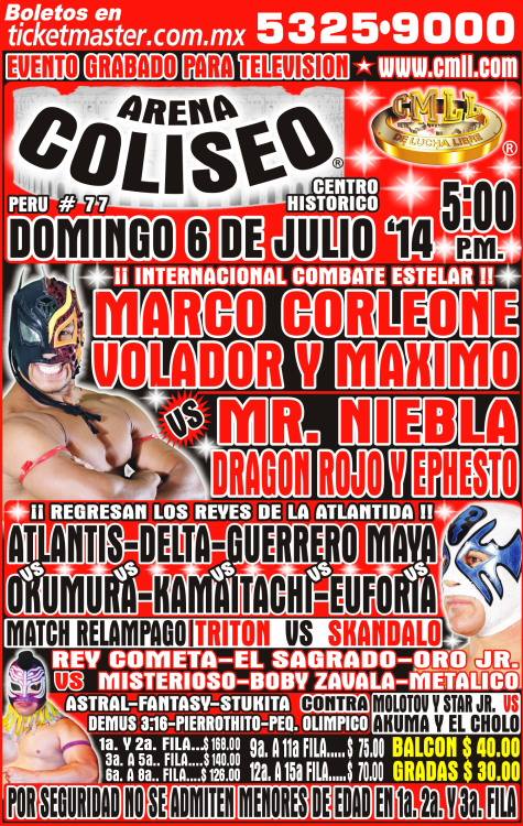 cmll 6 de junio arena coliseo