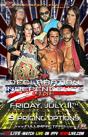 Resultados del show de Florida Impact Pro (FIP) «Declaration of Independence 2014»&nbsp;(11/07/2014)
