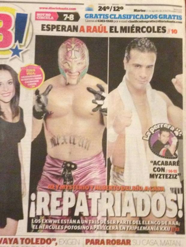 Diario méxicano Rey Mysterio y Alberto del Río